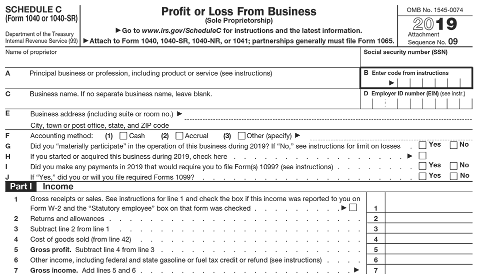Schedule C, Part 1