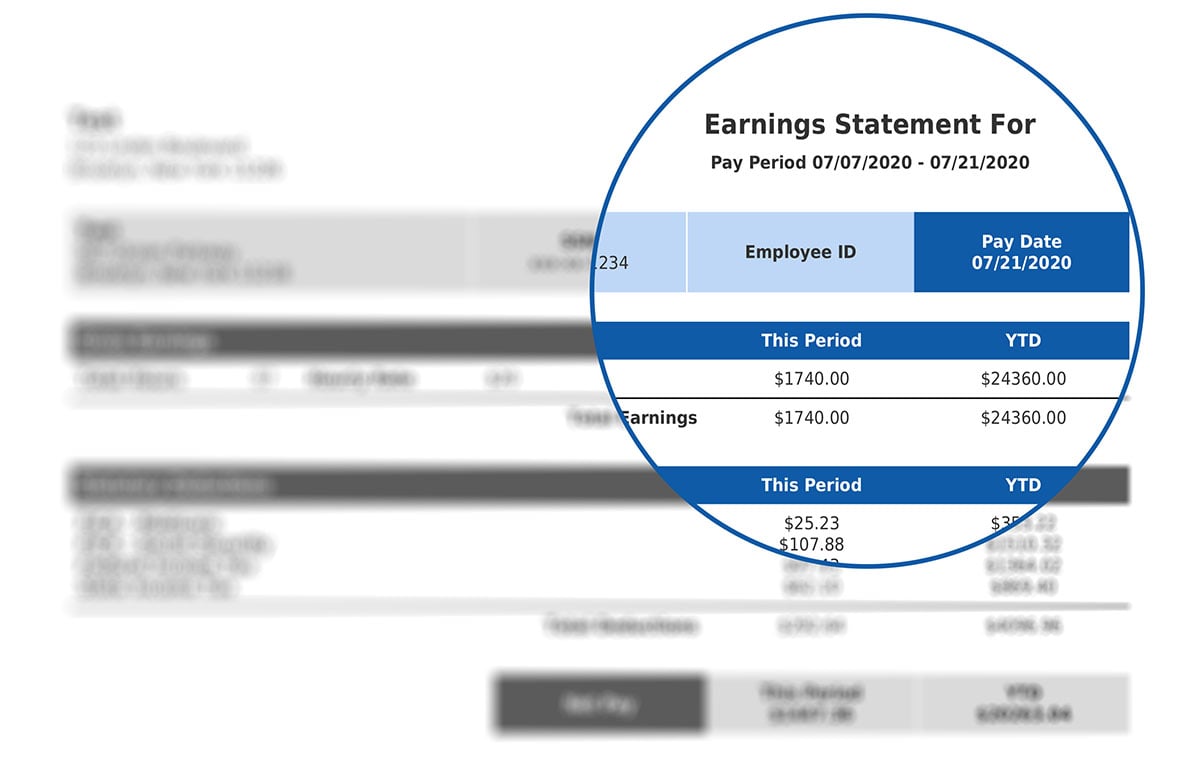 Pay Stub Information